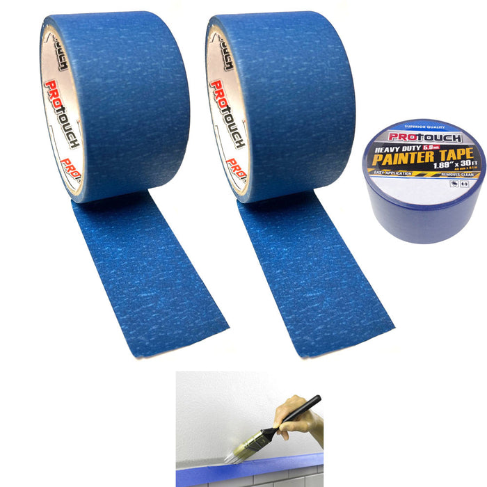 3 Rolls Painters Blue Masking Paint Tape 1.89"x10Yd Multi Surface Premium Grade