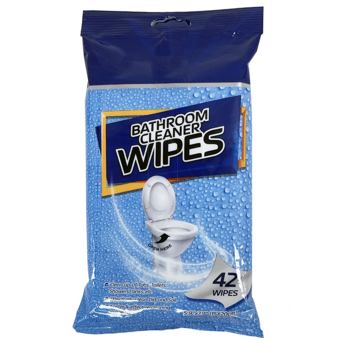 42ct Bathroom Cleaning Wipes Surface Cleaner Multi Purpose Clean Home 5.9"X7.9"