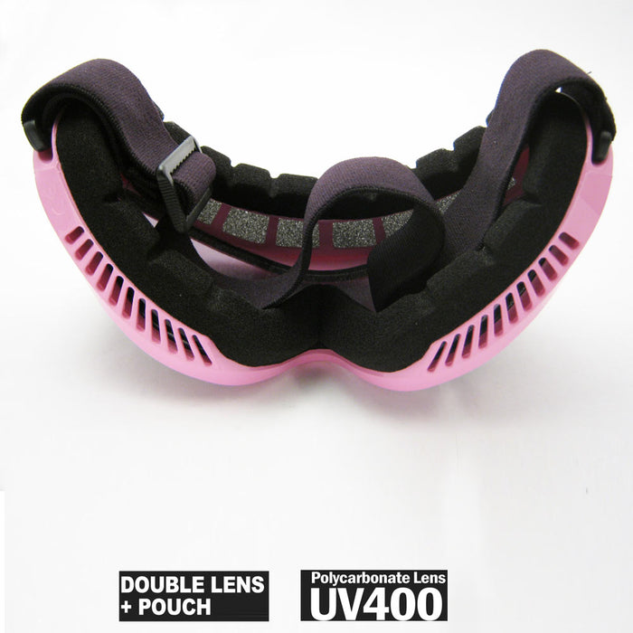 Pink Ski Goggles Snowboard Glasses Skiing Sun Sports Adult Womens Lens Snow New