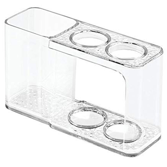 Clear Electric Toothbrush Holder Toothpaste Holder Bathroom Organizer Stand 3Slot