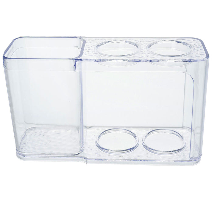 Clear Electric Toothbrush Holder Toothpaste Holder Bathroom Organizer Stand 3Slot