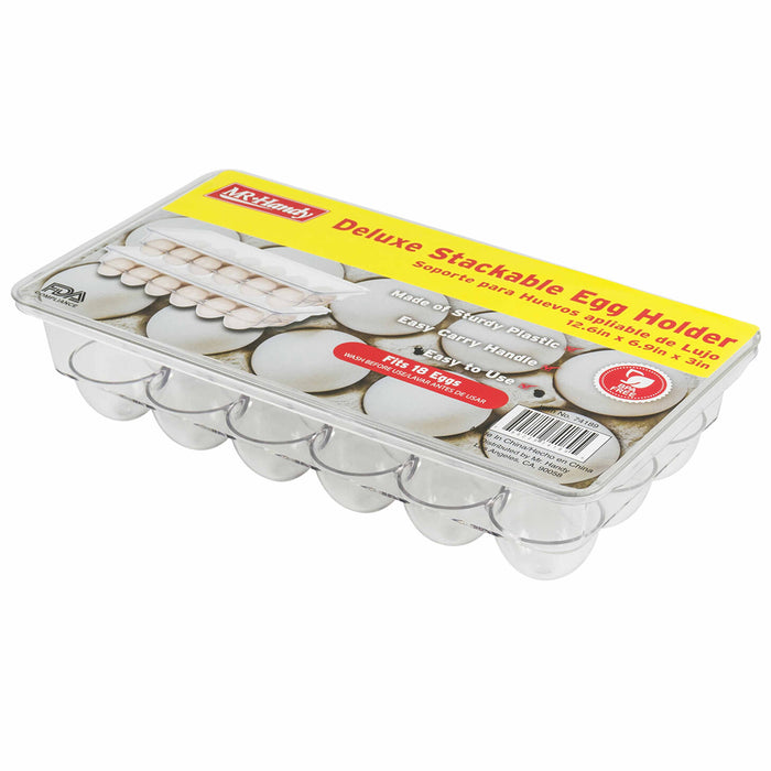 1 Kitchen Egg Tray 18 Slot Eggs Holder Lid Container Fridge Refrigerator Storage