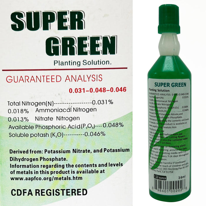60 Pk Super Green Plant Food Liquid Fertilizer Grow House Plants Indoor Nutrient