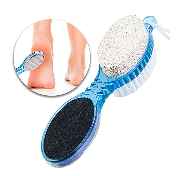2 Pack 4 In 1 Foot Care Stone Callus Remover Brush Exfoliate Pumice Pedicure New