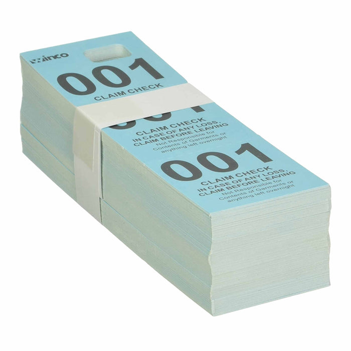 1000 Blue Triplicate Claim Checks 3 Part Tickets Paper Hang Garment Coat Number