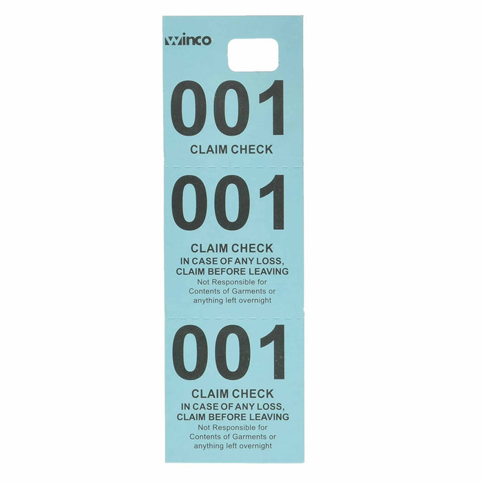 500 Blue Claim Checks Triplicate 3 Part Paper Coat Tickets Number Tags Hang Coat
