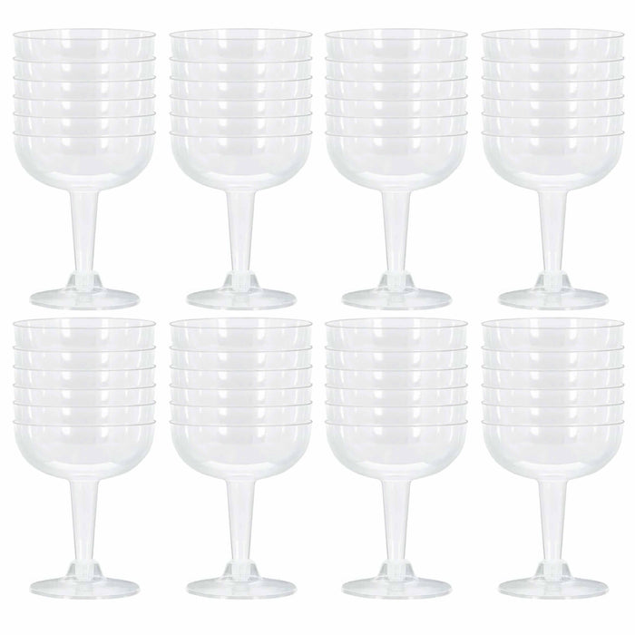 48 Clear Plastic Martini Glasses Champagne Coupe Disposable Flute Cocktail 4oz