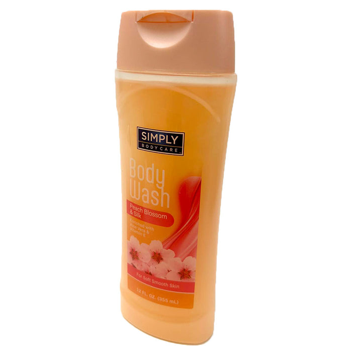 3 Cleansing Body Wash Peach Blossom Shower Gel Soap Silky Smooth Skin Aloe 12oz