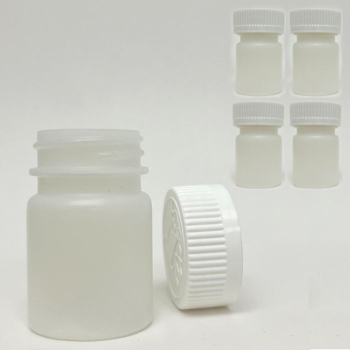 4 Empty Clear Plastic Pill Bottles Medicine Container Vitamin Capsule Holder 2oz
