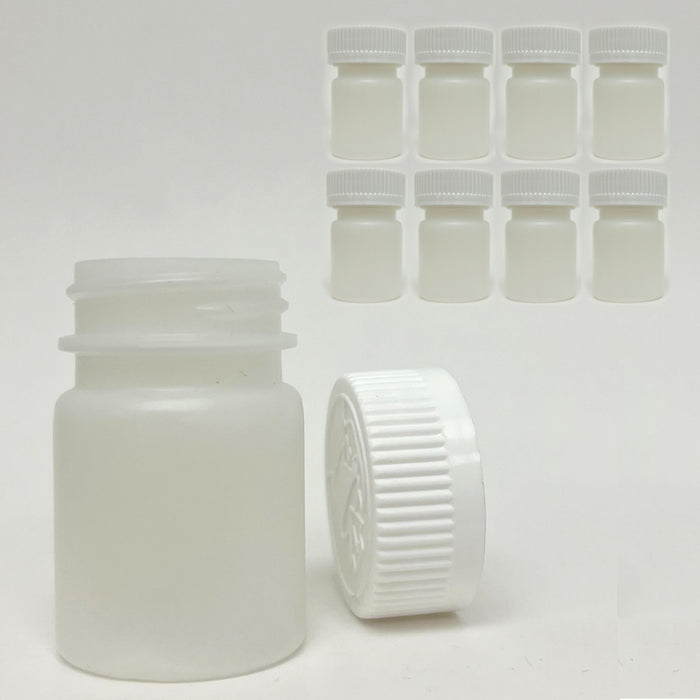 8 Plastic Pill Bottles Empty Container Medicine Vitamin Capsule Drug Case Clear