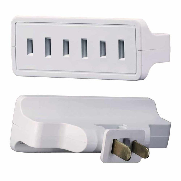 1 Pc Swivel 3 Outlet of 3  Indoor Wall Plug Tap Indoor Power 125V AC Adapter