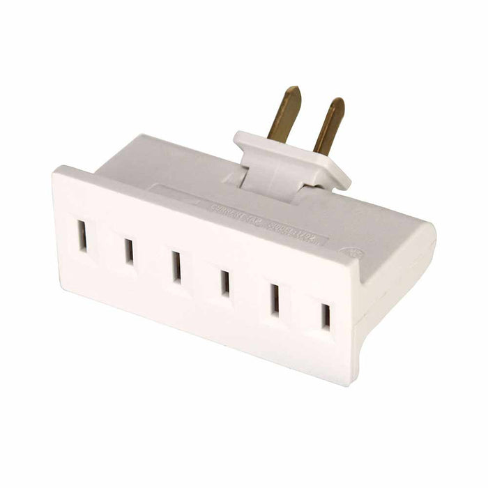 1 Pc Swivel 3 Outlet of 3  Indoor Wall Plug Tap Indoor Power 125V AC Adapter