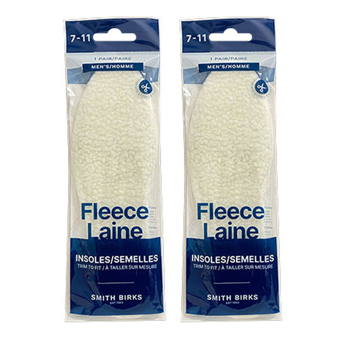 2 Pairs Men's Wool Pads Shoe Inserts Insoles Winter Boot Soft Warm Thermal Foam