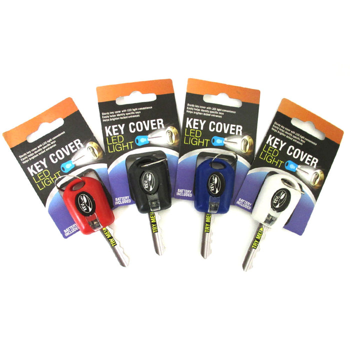 1 Key Cover LED Bright Light Keychain Torch Flashlight Keyring Case Ca ...