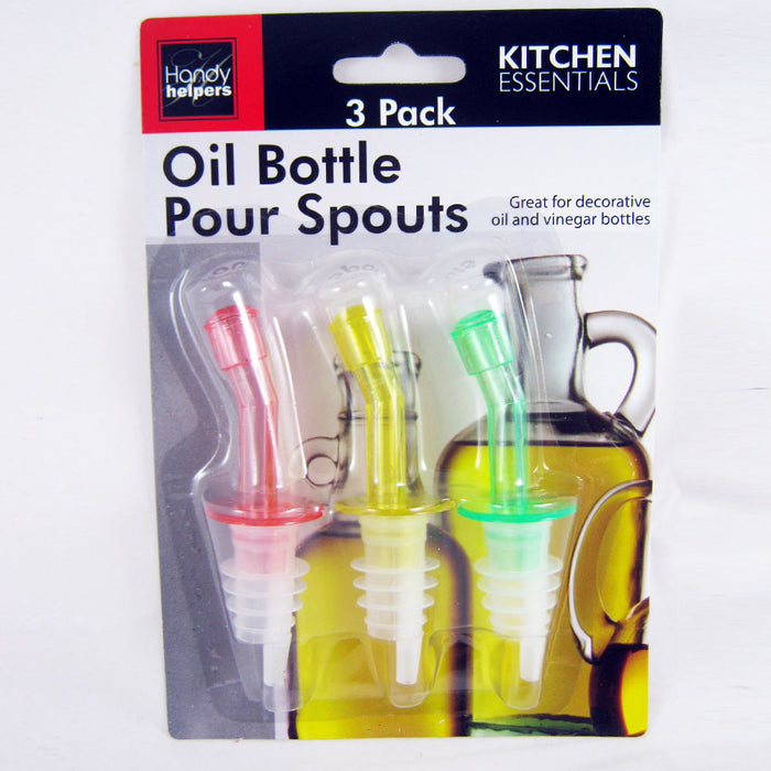3 Pcs Bottle Pourer Pour Spout Stopper Dispenser Liquor Flow Olive Wine Oil Set