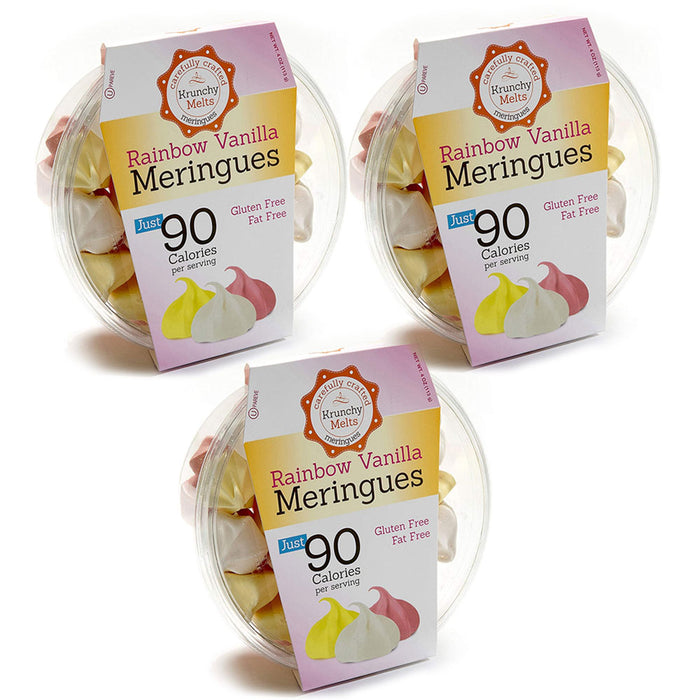 3 Boxes Rainbow Vanilla Meringue Cookies Fat Free Low Calorie Gluten Free Sweets