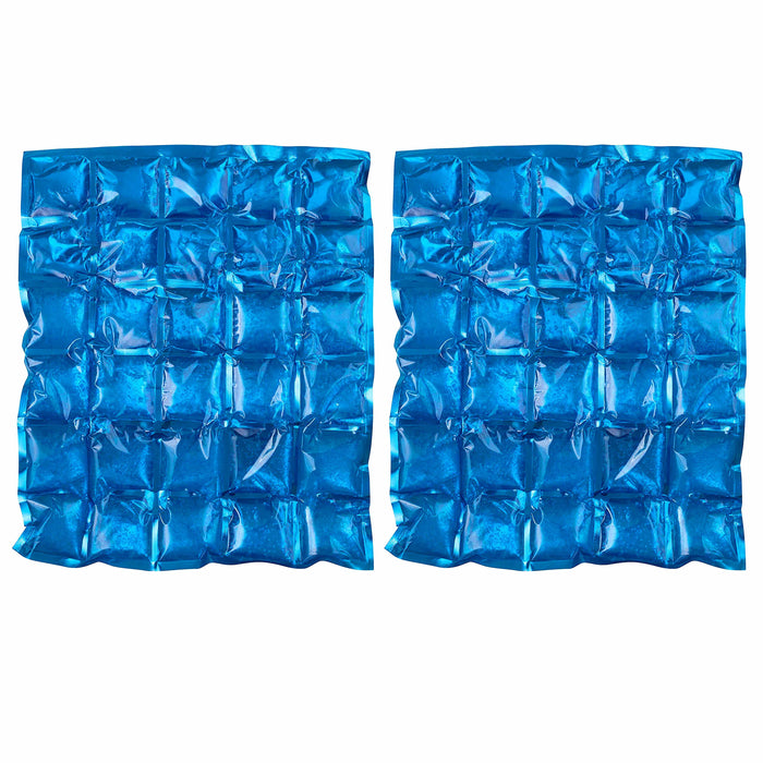2 Reusable Ice Mats Cube Gel Packs Cooler Injuries Pain Relief Flexible Therapy