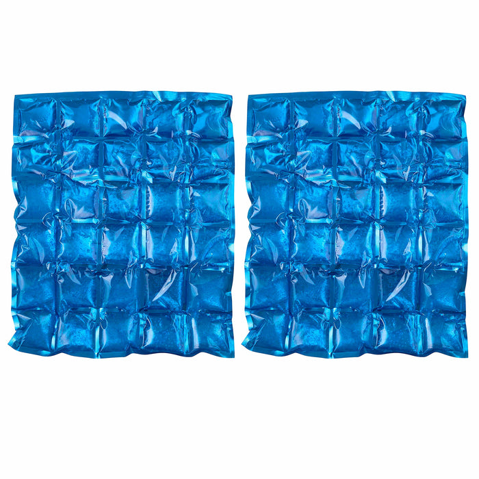 2 Reusable Ice Mats Cube Gel Packs Cooler Injuries Pain Relief Flexible Therapy