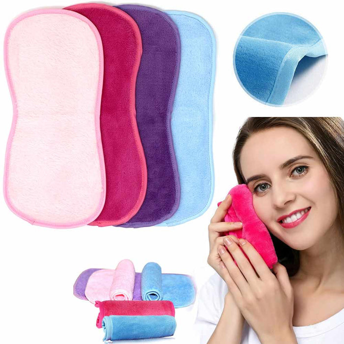 4 Pack Makeup Remover Cloth Cleansing Wipe Face Cleanser Cosmetic Facial Towel