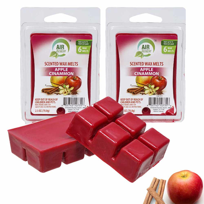 2 Pk Cube Apple Cinnamon Wax Melts Candle Warmers Fragrance 2.5oz Aroma Therapy