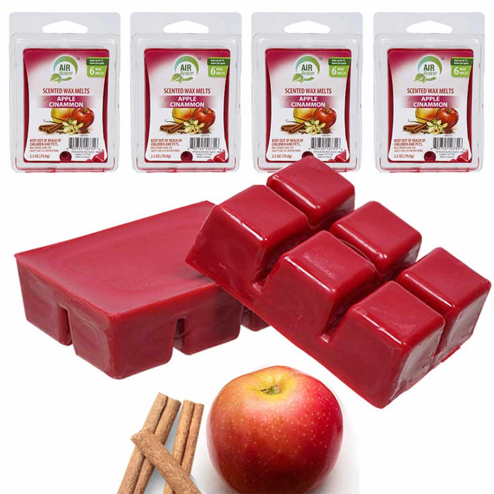 4 Pk Cube Apple Cinnamon Wax Melts Candle Warmers Fragrance 2.5oz Aroma Therapy