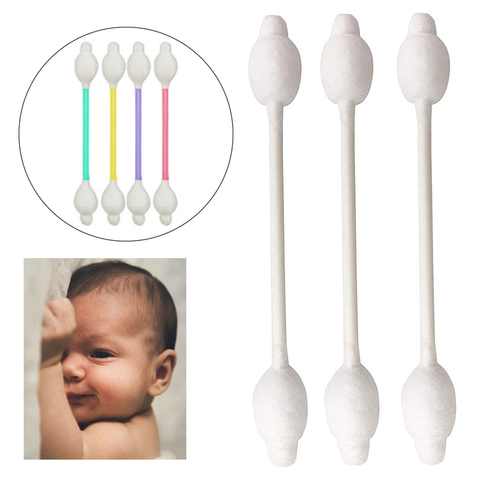 640 Ct Safety Swabs Double Tip Pure Cotton Makeup Applicator Baby Ear Children