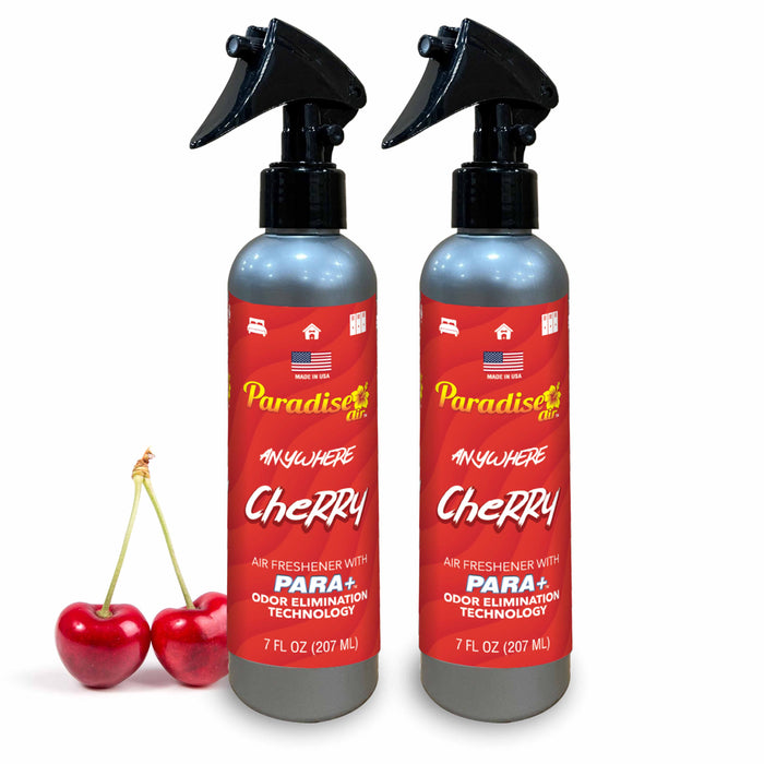 2 Pc Paradise Air Freshener Spray Odor Eliminator Aroma Fragrance Scent Cherry