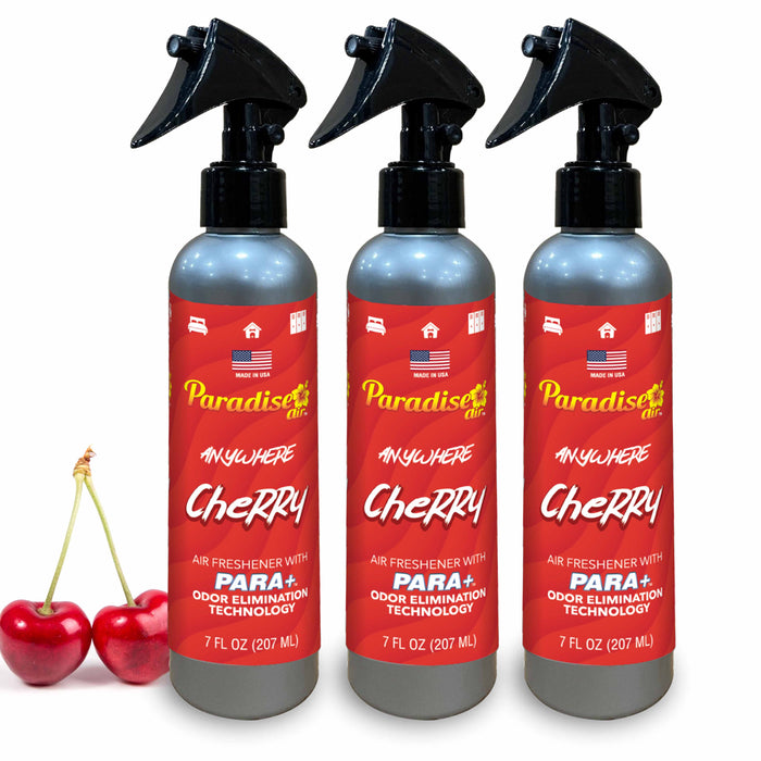 3 Pc Paradise Air Freshener Spray Odor Eliminator Aroma Fragrance Scent Cherry