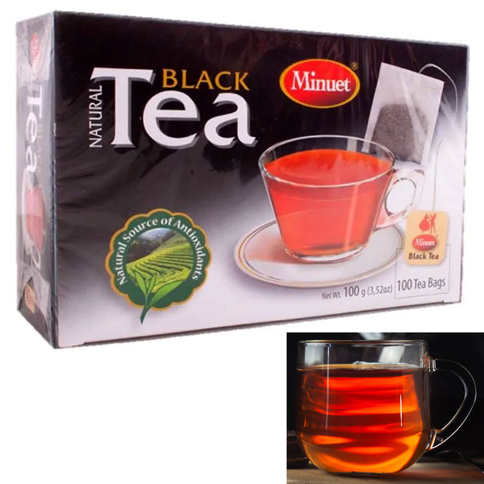 100 Ct Black Tea Bags 100% Natural Pure Flavor Diet Weight Loss Iced Hot Drink