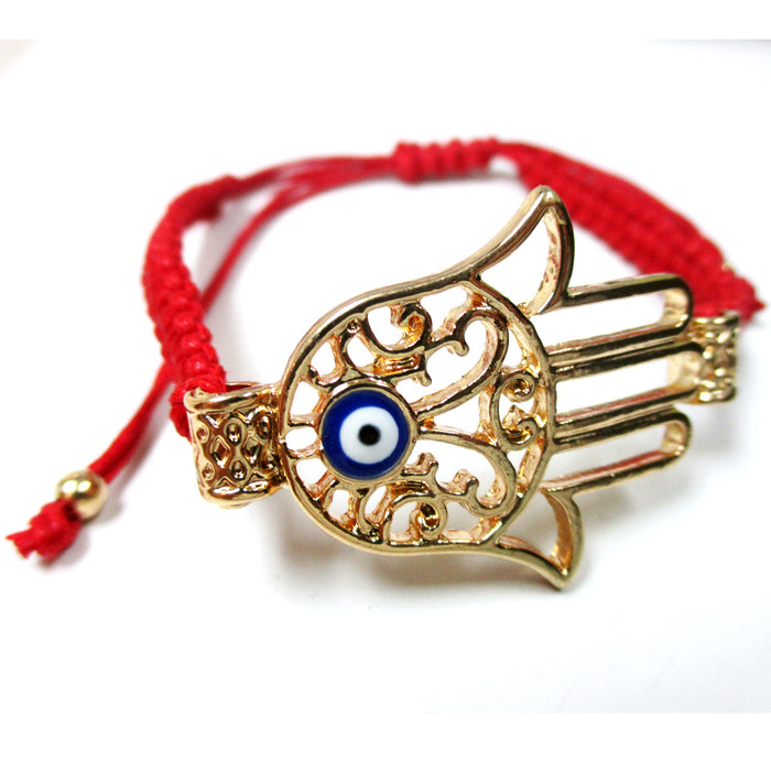 Hamsa Evil Eye Red String Good Luck Friendship Blessing Celebrity Style Bracelet