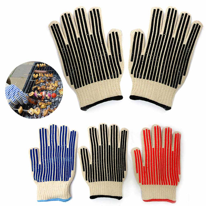 1 Pair Heat Resistant Oven Glove Hot Surface Handler Mitt Grilling Glove Kitchen