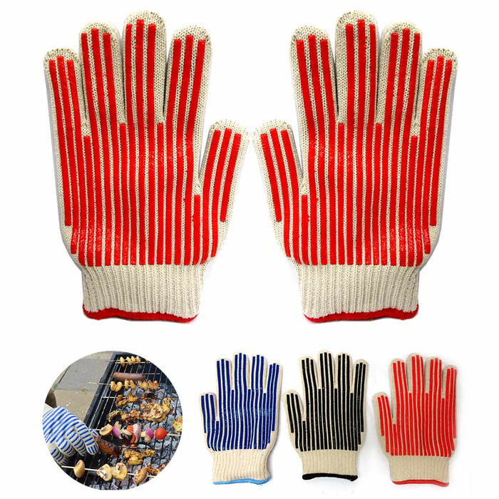 1 Pair Heat Resistant Oven Glove Hot Surface Handler Mitt Grilling Glove Kitchen