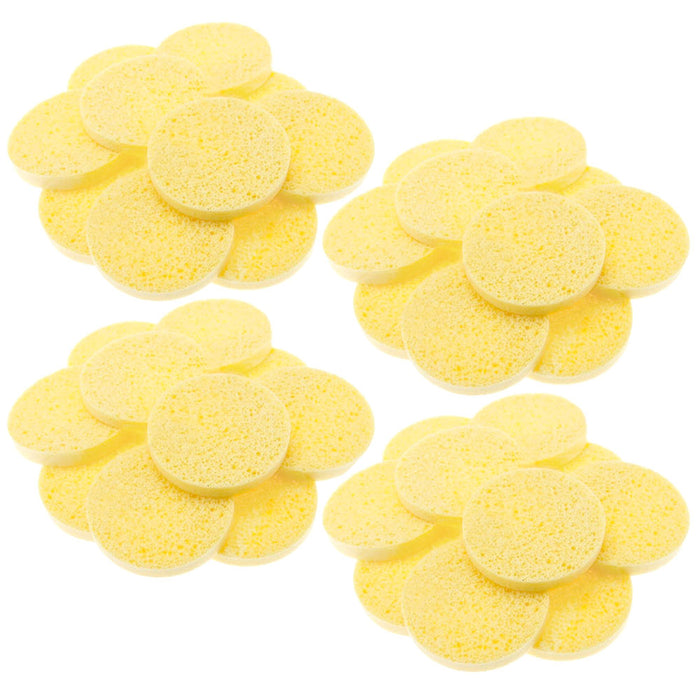 50 Pc Exfoliating Facial Sponges Face Wash Cellulose Scrubber Pads Cleansing Spa