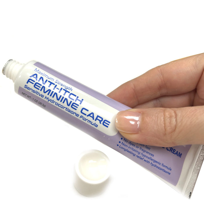 2 Maximum Strength Feminine Anti-Itch Cream Hydrocortisone Fast Act Relieve 1oz