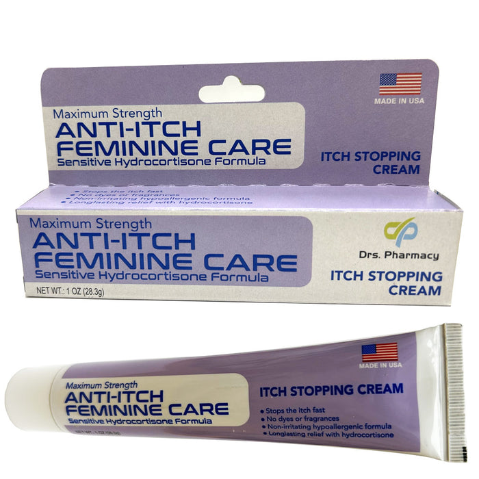 4Pk Maximum Strength Anti-Itch Cream Feminine Long Last Fast Relief Women 1 Oz