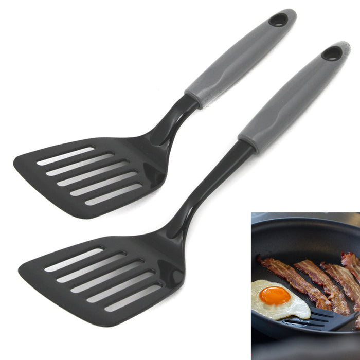 2 Nylon Turner Slotted Heat Resistant Kitchen Utensil Spatula Sizes 10.5" - 12"