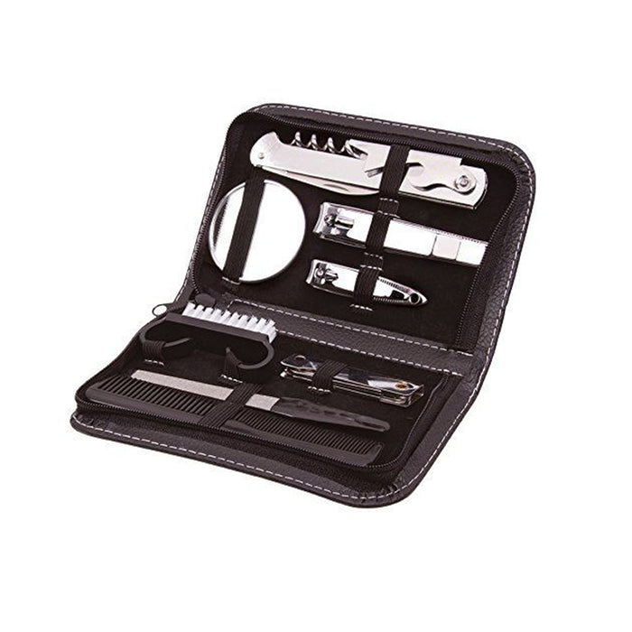 9 Pc Mens Manicure Pedicure Travel Set Gentlemen Nail Clipper Portable Toiletry