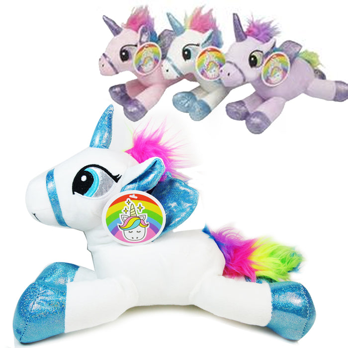 Cozy Unicorn Plush Pillow Stuffed Animal Bedtime Toy Cute Soft Kids Squeeze Gift