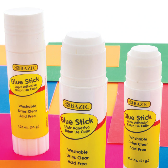 6 School Glue Sticks Clear Adhesive Applicator Washable Craft Supplies Non Toxic