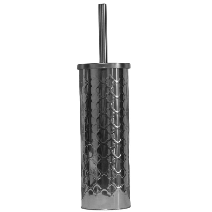 Toilet Cleaning Brush and Holder Set With Lid Bathroom Stainless Steel 4"X15.5"