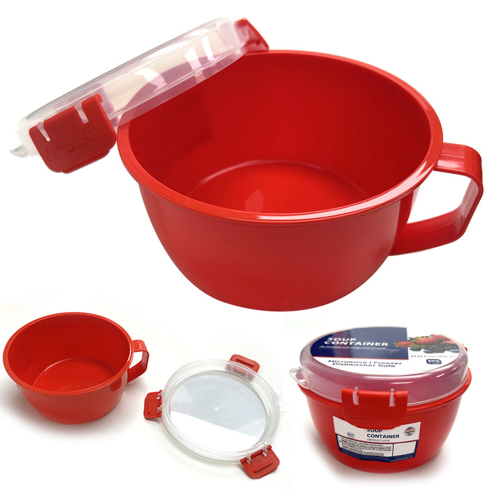 1 Microwave Soup Noodle Bowl Mug Cooker BPA Free Microwaveable Dishwasher 43.6oz