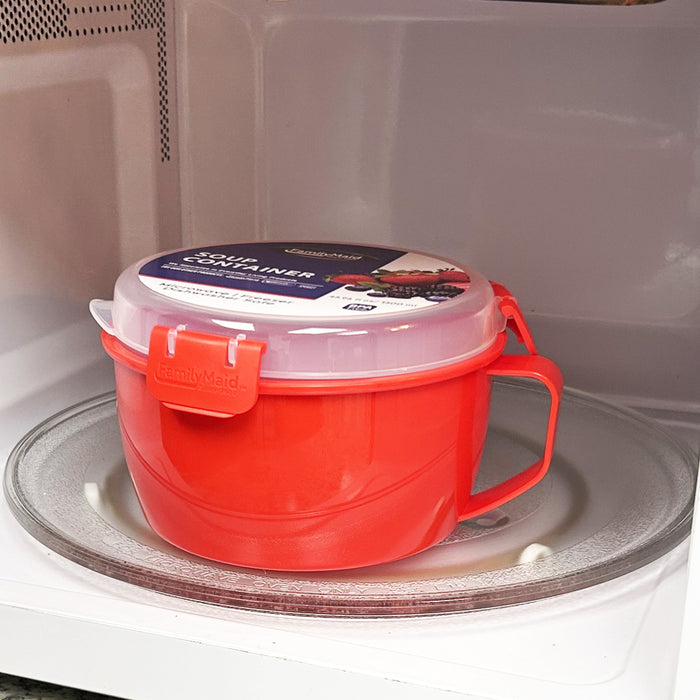 2 Pk Microwave Soup Bowl Lid Cup Noodle Cooker Oat 44oz BPA Free Container To Go