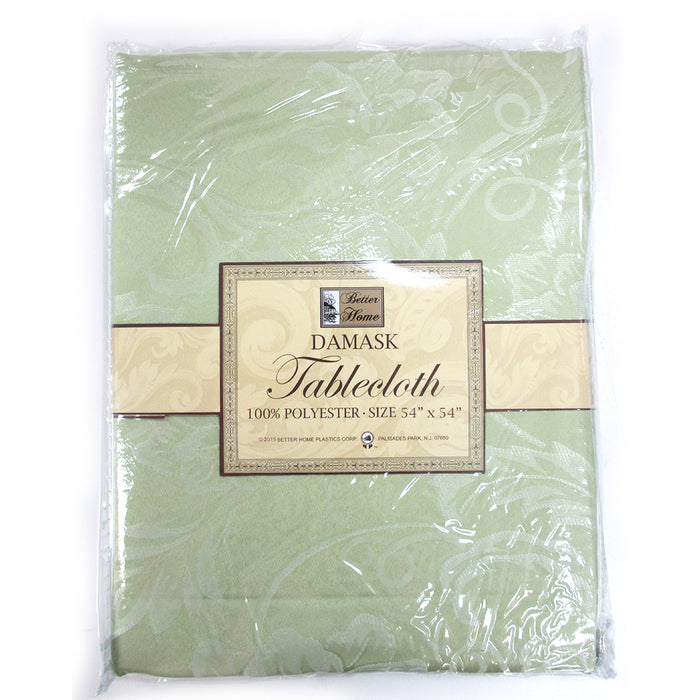 1 Damask Tablecloth 54" X 54" Square Floral Polyester Dining Room Variety Colors