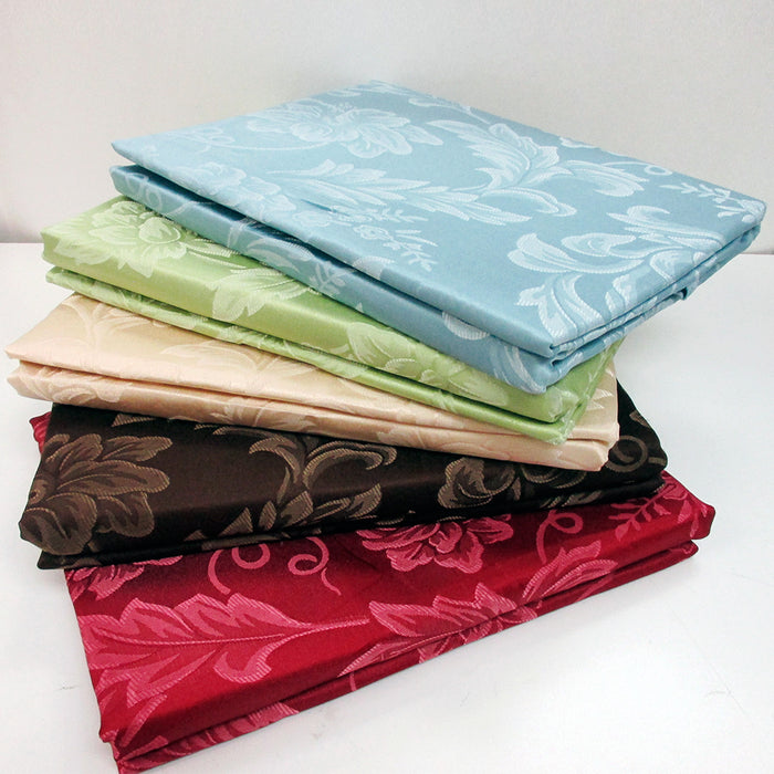 1 Damask Tablecloth 54" X 54" Square Floral Polyester Dining Room Variety Colors