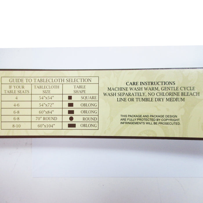 1 Damask Tablecloth 54" X 54" Square Floral Polyester Dining Room Variety Colors