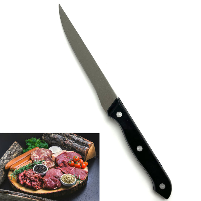 Boning Knife Fillet Knife 9 3/16" Stainless Steel Sharp Fish Poultry Meat Black