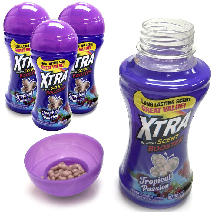 4Pk In Wash Scent Booster Beads Laundry Odor Eliminator Remover Tropical Passion