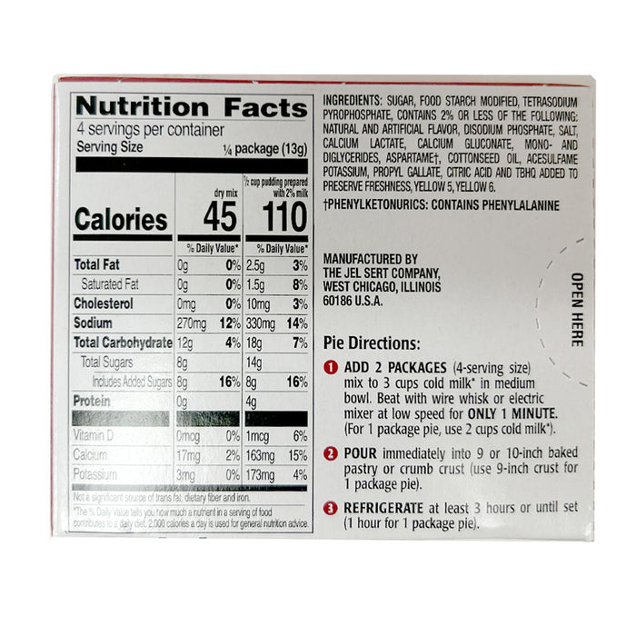 6 Pk Banana Cream Flavor Royal Instant Pudding Mix Dessert Filling 1.85oz Each