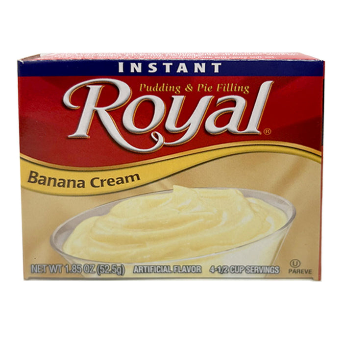 2 Packs Royal Banana Cream Instant Pudding Pie Filling Dessert Mix 1.85oz Each