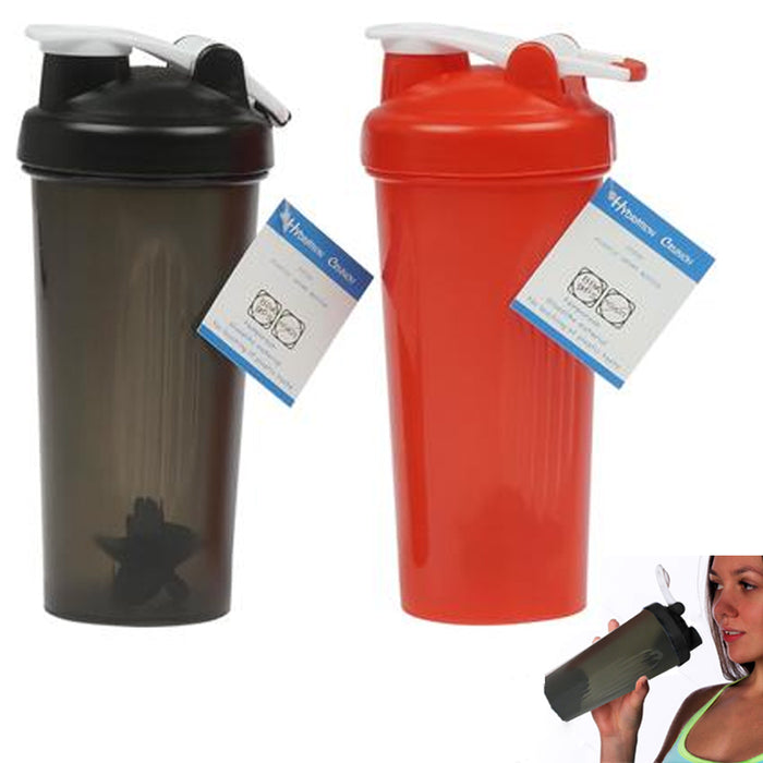 2 Pc Sports Bottles Water Drinking 20 Oz Plastic Canister Hiking Outdoor Wide